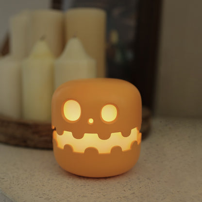 Halloween Pumpkin Night Light – Cute Silicone Bedside Lamp for Kids & Adults, Funny Ambience Light for Bedroom, Living Room & Party Decoration, Rechargeable LED Gift for Halloween & Birthdays | Fast Delivery 5–9 Days + Free Shipping