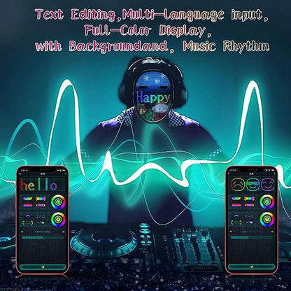 Bluetooth LED Mask with APP Control – DIY Animation, Text & Picture Display  Halloween, Christmas, Carnival & Party Costume