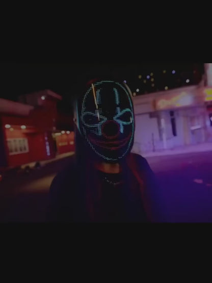 Bluetooth LED Mask with APP Control – DIY Animation, Text & Picture Display  Halloween, Christmas, Carnival & Party Costume